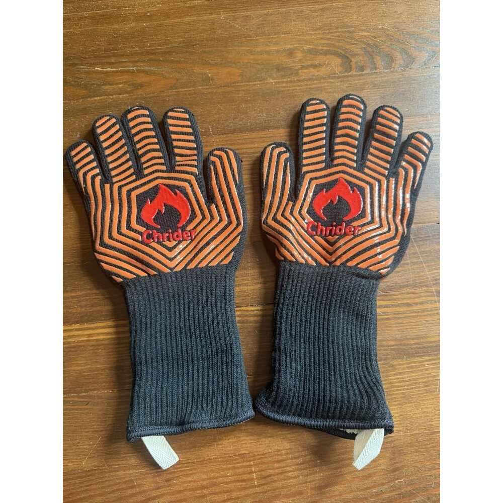 Bbq Fireproof Gloves Grill Cut Heat Resistant Non-slip Lined